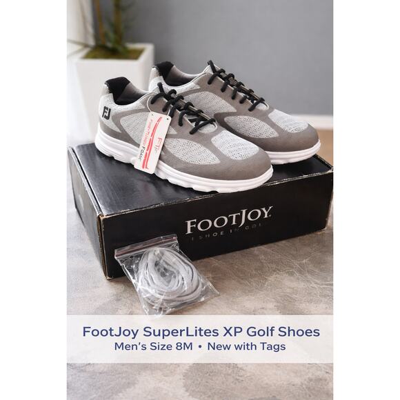 FootJoy SuperLites XP Golf Shoes NWT Men’s Size 8M Gray Lightweight Athletic main image 4